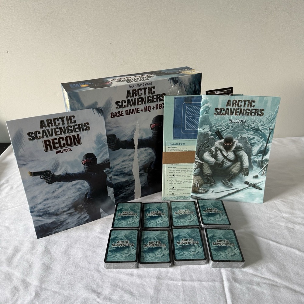 Arctic Scavengers Base Game + HQ + Recon Board Game 2015 Strategy